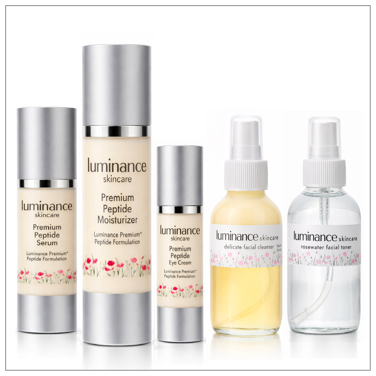 Ultimate Premium Collection With Peptides + Luminance Cleanser And Toner