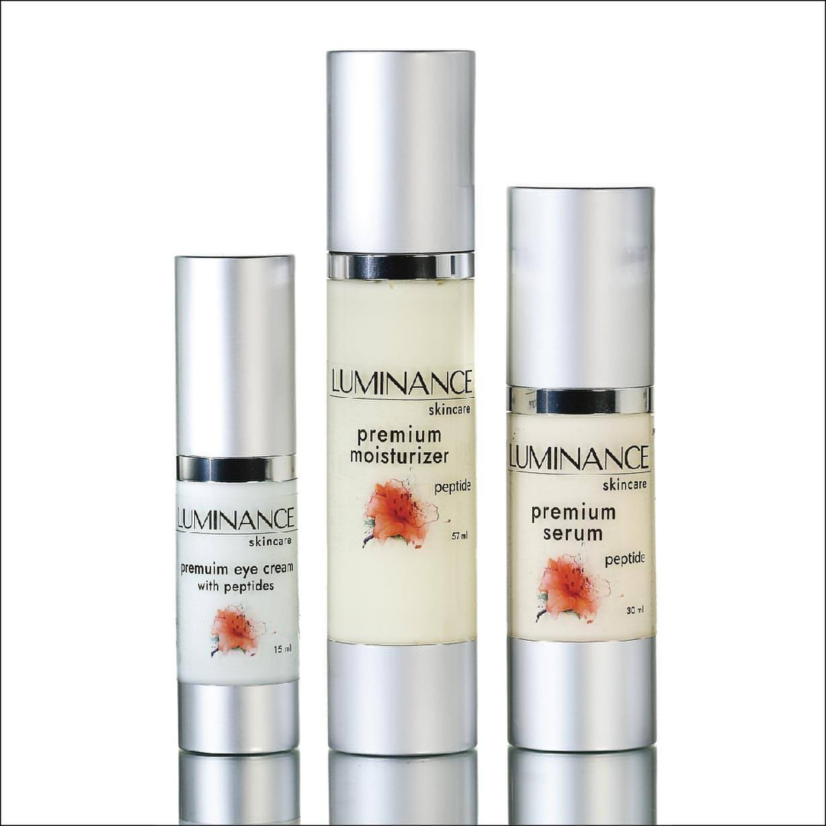 Peptide Facial Care Collection by Luminance Skincare. Organic. 100% Plant Based.