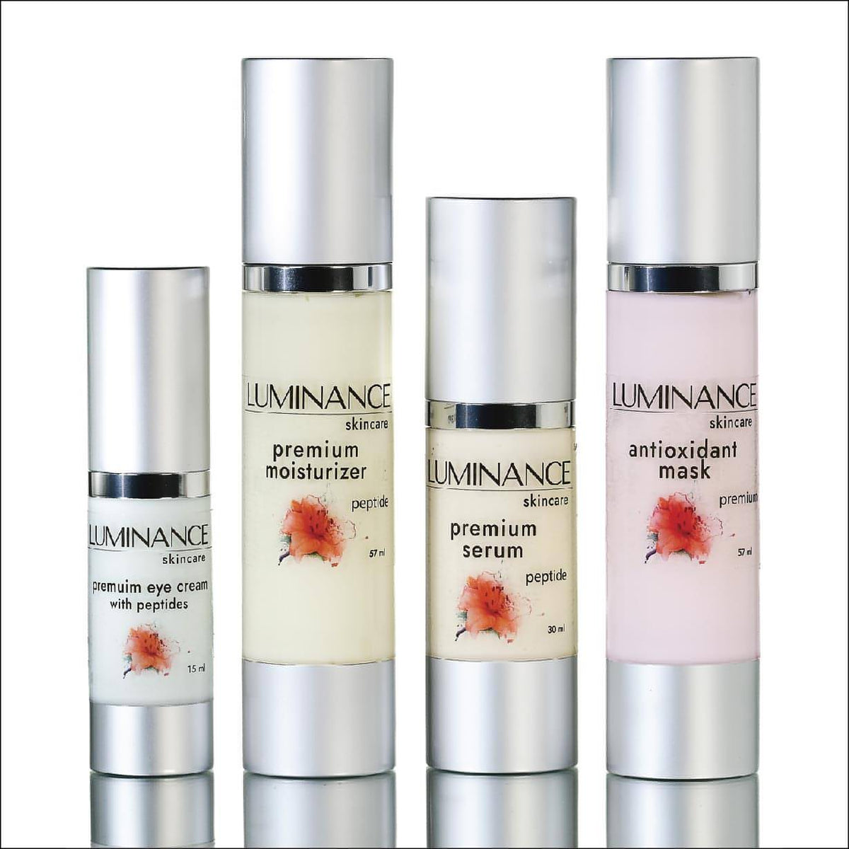 Peptide Facial Care Collection by Luminance Skincare. Organic. 100% Plant Based.