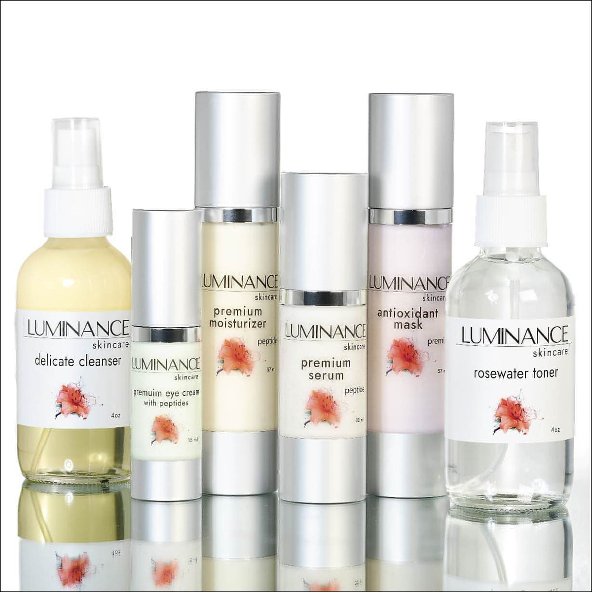 Peptide Facial Care Collection by Luminance Skincare. Organic. 100% Plant Based.