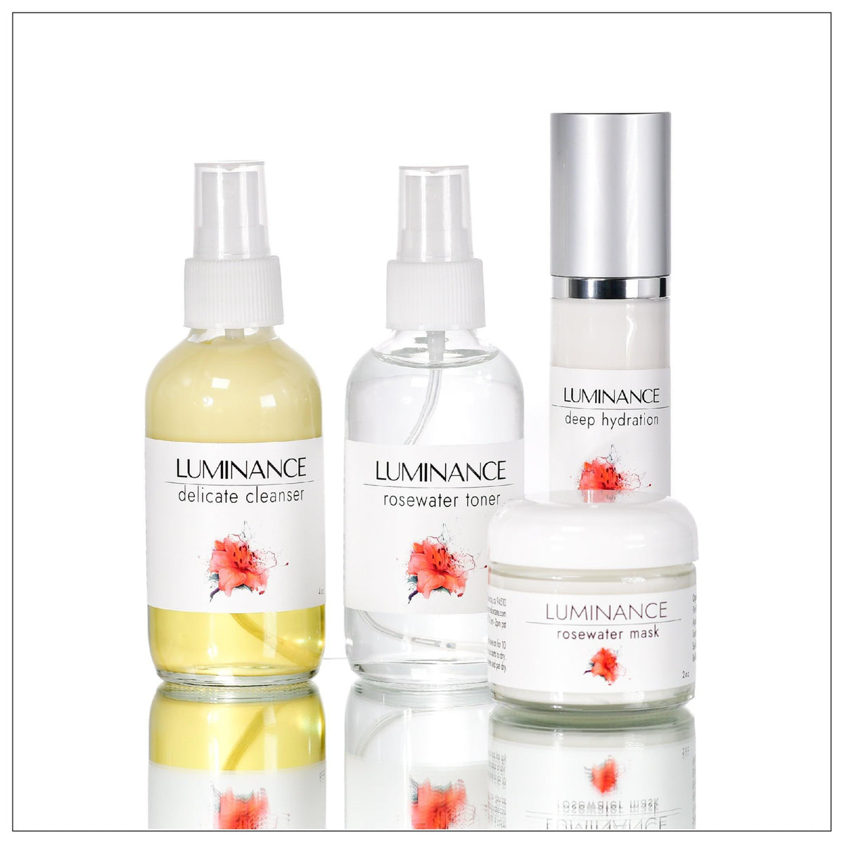 Luminance Skincare Trio + Rosewater Mask Set 